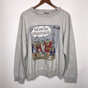 Vintage Chicago Sports Hoodless Sweatshirt, M